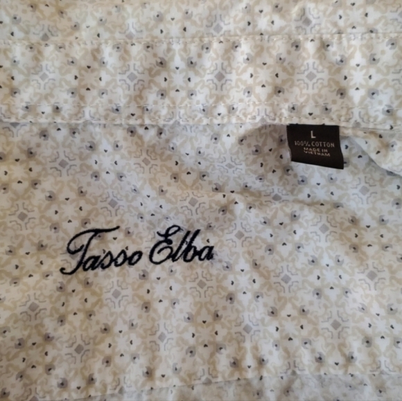 Tasso Elba Men's Short Sleeve Geometric Button Up Shirt, Large - Picture 12 of 12